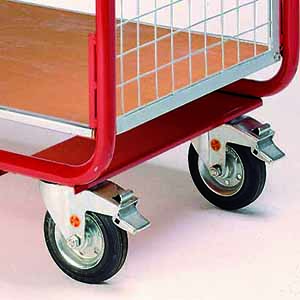 Trolley optional total stop brakes Shelf Trolleys with plywood Shelves & roll cages 52/Wooden truck.jpg